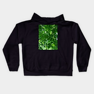 Green Leaves Above Kids Hoodie